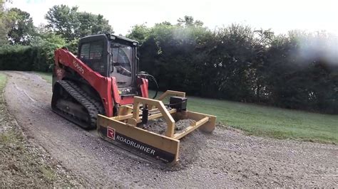 how to finish grade with a skid steer|grading driveway with skid steer.